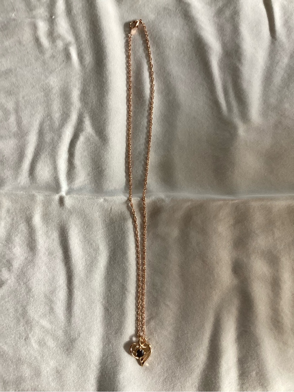 Delicate Rose Gold Heart Pendant Necklace - Women's Jewelry